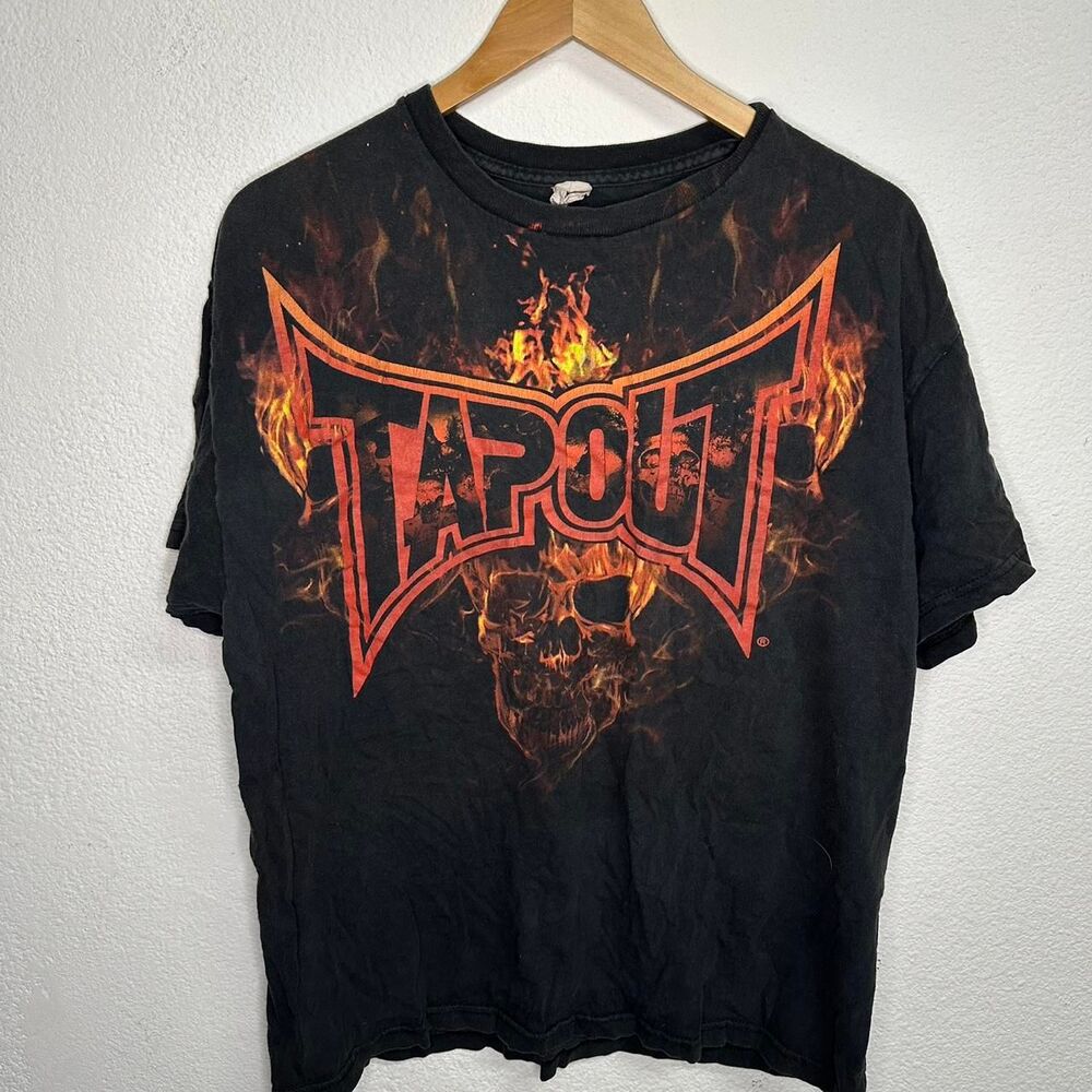 Tapout Skull Flames Men's Black T-shirt